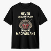 MacFarlane Modern Tartan Crest 2D T-shirt - Never Underestimate Style